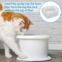 Pet Fountain Filter Foam gray