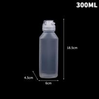 300/500/1000 ml virtuvinė aliejaus buteliukas, plastikinis prieskonių spaudžiamasis buteliukas, skirtas salotoms, BBQ padažui, pagardų indai, maisto gaminimo įrankis 300ml Frosted