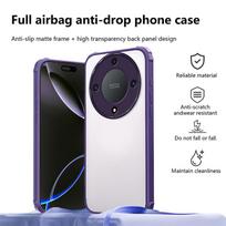 For Honor X8B X8 5G Anti-fall Luxury Transparent Case For Honor X9A X9B X9C X9D Soft TPU Silicone Back Cover For Honor X9d Cases Honor X9c violetinė