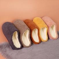 Winter Poggli Fur Slippers Fleece Indoor Shoes Yellow (women's free)