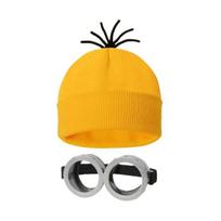 1 rinkinys skrybėlių akinių rinkinys Geltona Beanie Animacinių filmų personažų Cosplay priedai Vieno dydžio Steampunk akiniai Helovino kostiumas geltona