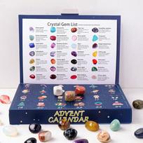 Children's Crystal Gem Advent Calendar - 24-Day Christmas Countdown Gift Box white