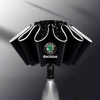 Automobilio Visiškai Automatinis Skėtis LED Žibintuvėlis Atšvaitinė Juosta Skoda octavia 2 a7 a5 rapid fabia yeti superb SCALA Priedas