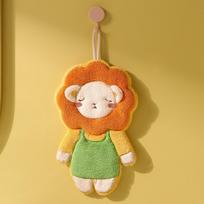 Sunny Lion Flat Hand Towel, Kitchen Hanging Dual-purpose Absorbent Quick-drying Square Towel, Thickened and Widened Towel Lioness