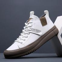 High Quality Footwear Non-slip Wear-resistant Man Sneakers Autumn New Mens Casual Shoes Non-slip Sports Social Shoe Male Leather 38 balta
