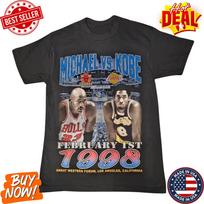 MJ Vs Kobe Basketball Inspired Graphic T-Shirt Unisex Tee Casual Small-5XL Unisex T-Shirt M