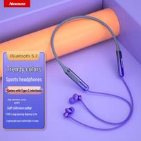 Newsmy C50 Magnetic Neckband Wireless Sport Bluetooth In-Ear Earbuds violetinė