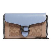 Coach Tabby 20 Mini Woc Magnetic Closure Leather Chain Crossbody Shoulder Bag Women bags Blue Brown 86094-V5RGU Basic Set (Bag+Dust Bag)