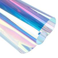 Nuimama lango plėvelė, atspari vandeniui, atspari dilimui, lengvai įklijuojama dekoratyvinis vaivorykštės lango stiklo lipdukas namų dekoravimui 30cm mėlyna