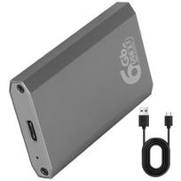 Heat Resistant Aluminum mSATA Enclosure USB C 3.1 External Case with Instants Installation Mechanism 1 gray
