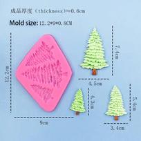 New 3D Christmas Tree Silicone Mold Chocolate Fondant Soap Making Art Resin Mould DIY Party Cake Decoration Kitchen Baking Tools