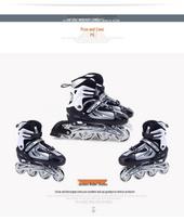 Adjustable Black Roller and Ice Skates for Kids & Adults 801 PU Non-Flashing Adjustable M 35-38 juoda