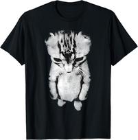 Funny Sad Crying Cat Meme  El Gato Munchkin Kitten Art TShirt Unisex T-Shirt XL white