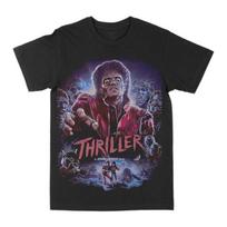 Michael Jackson Thriller Cotton TShirt Retro Streetwear Hip Hop Black Women Tee 2026 T Shirt XS gray