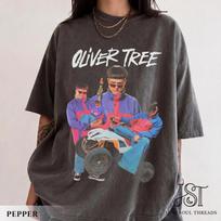 Oliver Tree Retro Vintage 90s Bootleg Rap Tee Aesthetic Streetwear Music Fan Mer M gray