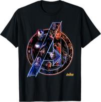 Marvel Avengers Infinity War Neon Team Short Sleeve T-Shirt X-Large juoda