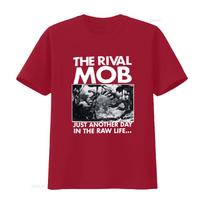 Vintage Streetwear The Rival Mob Gorilla Vs Dinosaur Black White Print Casual T Shirt Vintage Fashion Graphic Versatile XL black