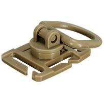 2Pcs Molle Sternum Strap System Swivel D-Ring Rotation Buckle 18Mm 25Mm Webbing brown