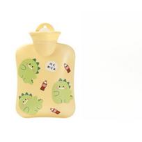 Portable Hot Water Bottles  Mini Winter Warming Products Water Injection Explosion-proof Cartoon Hot  PVC Water Injection Cartoon Hot Water Bags 21x13cm   yellow beige