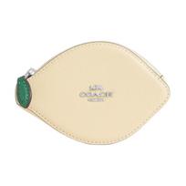 Coach 13 Brand Letter Logo Lemon Shape Leather Wallet Women Wallet Yellow CAN30-SVZ3 Yellow