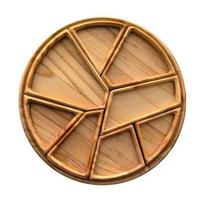 Medinis dėlionės serviravimo padėklas su 8 nuimamais skyreliais vaisiams, riešutams, mėsai, padažams, maisto padėklas, kokteilių vakarėlio lėkštė Small beige