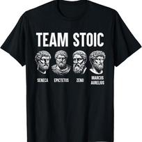 Team Stoic Philosopher Marcus Aurelius Epictetus Seneca Zeno T Shirt - Men's Summer Cotton Graphic Tee S įvairiaspalvis