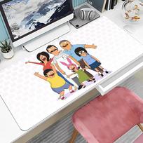 B-Bobs Cartoon B-Burgers Mousepad Large XXL Thickened Mouse Pad Oversized Gaming Keyboard Notebook Table Mat LockEdge 300x600x2mm