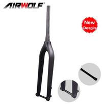 AIRWOLF Rigid Fork 29 Carbon Mtb Fork Mountain Bicycle Disc Brake Rotor 160mm Steerer Tube 1-1/8  1-1/2  Carbon Bike Forks 29er UD Matte