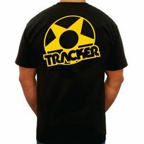 Tracker Trucks STAR LOGO Skateboard T Shirt BLACK w/YELLOW Logo XXL black
