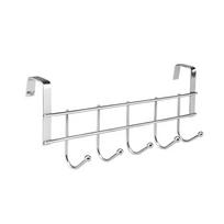 No Drill Over Door Hooks 5 Hooks Heavy Duty Organizer Space-Saving Wall Hanger for Coat Key Towel in Closet Bedroom Hallway 1pcs