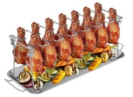 Chicken leg holder for the Grill Oven Rack for roasting up to 14 chicken legs