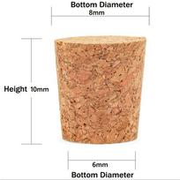 5-10 vnt. kamštukai, butelių kamštukai, mediniai kūginiai kamštukai, tinkami butelių rankdarbiams ir vyno buteliams beige