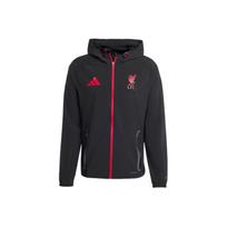 Adidas Tiro 25 Liverpool FC Varžybų Vis Tech Kelioninė Striukė Su Gobtuvu Ilgomis Rankovėmis Kvėpuojanti Striukė Vyriška Striukė JZ5556 L black