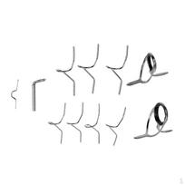 Fly Fishing Rod Guide Tip Repai Set DIY Eye Rings Different Size Stainless Steel Frames gray