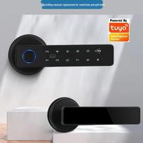 Graffiti Smart WiFi Fingerprint Door Lock with Card & Password Options, Multilingual, Single Bolt Handle. Bluetooth Version