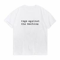 Rage Against The Machine Print Tshirts Ratm Rap Metal Rock Lovers Streetwear Summer Soft Top Tee Casual Loose Crew Neck Tshirt M white