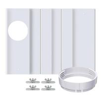 Portable Air Conditioner Window Adapter Kit Exhaust Hose Connector Window Seal Mobile Air Conditioning Accessories 4 pieces of 43-140mm baffle + 150mm interface