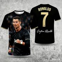 Ronaldo 7 ChatGPT AI Futbolo Džersis Gerbėjų Leidimas Futbolo Treniruočių Viršutiniai Drabužiai Suaugusiems Vasariniai Patogūs Laisvalaikio Sportiniai Drabužiai S black