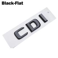 OTOKIT 1X Chrome Glossy Black CDI CGI Emblem for Mercedes Benz Car Styling Trunk Nameplate Logo Sticker Flat Sharp Fonts BS3