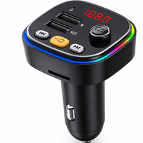 Automobilinis Bluetooth 5.0 FM siųstuvas, belaidis automobilio FM moduliatorius ir garso adapteris, automobilinis Bluetooth FM adapteris, automobilio FM transliatorius