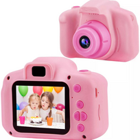 Vaikiška HD vaizdo skaitmeninė kamera, rožinė mini vaikų kamera, vaikiškas fotoaparatas, žaislinė vaikų kamera