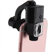 Telefoninis mikroskopas 90x išmaniesiems telefonams, išmaniojo telefono objektyvo mikroskopas, telefono kameros didinamasis stiklas