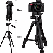 Fotoaparato mini trikojis, reguliuojamas 31–63 cm stovas, kompaktiškas sulankstomas trikojis, nešiojamas fotoaparato stovas