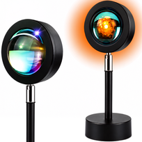 Saulėlydžio projekcinė RGB lempa, LED lempa su saulėtekio ir saulėlydžio efektu, saulėlydžio šviesos lempa, projekcinė nuotaikos lempa