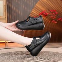 Round-toed Flat, Hollowed-out Sandal Style, Breathable Crocs with Sponge Soles, Comfortable Headband Shoes 35 juoda
