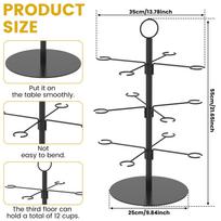 Cocktail Tree Stand 3 Tiers Champagne Display Stand 12 Holders Wine Glass Display Stand Metal Cocktail Tower Stand Champagne 12 Holders&3-tier