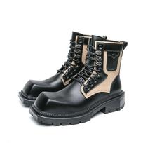 Leather Boots For Man Genuine Leather Big Size Boots  Designer Formal Shoes Casual Boots Fashion Business 38