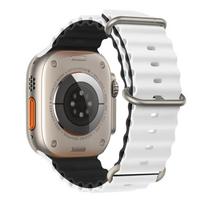 Ocean Strap for apple watch ultra 3 2 Band 49mm 44mm 40mm 45mm 41mm 42mm silicone correa bracelet iWatch series 7 6 se 8 9 10 11 S10-42mm 38 40 41mm black