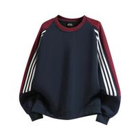 Round Neck Sweatshirt, Sports Sweatshirt, Couple Sweatshirt M tamsiai mėlyna spalva