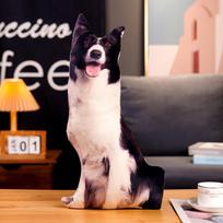 3D Simulation Dog Plush Toys Labrador Corgi Shiba Inu Bulldog Dog Stuffed Pillow Lifelike Sofa Bedroom Dog Cushion gray